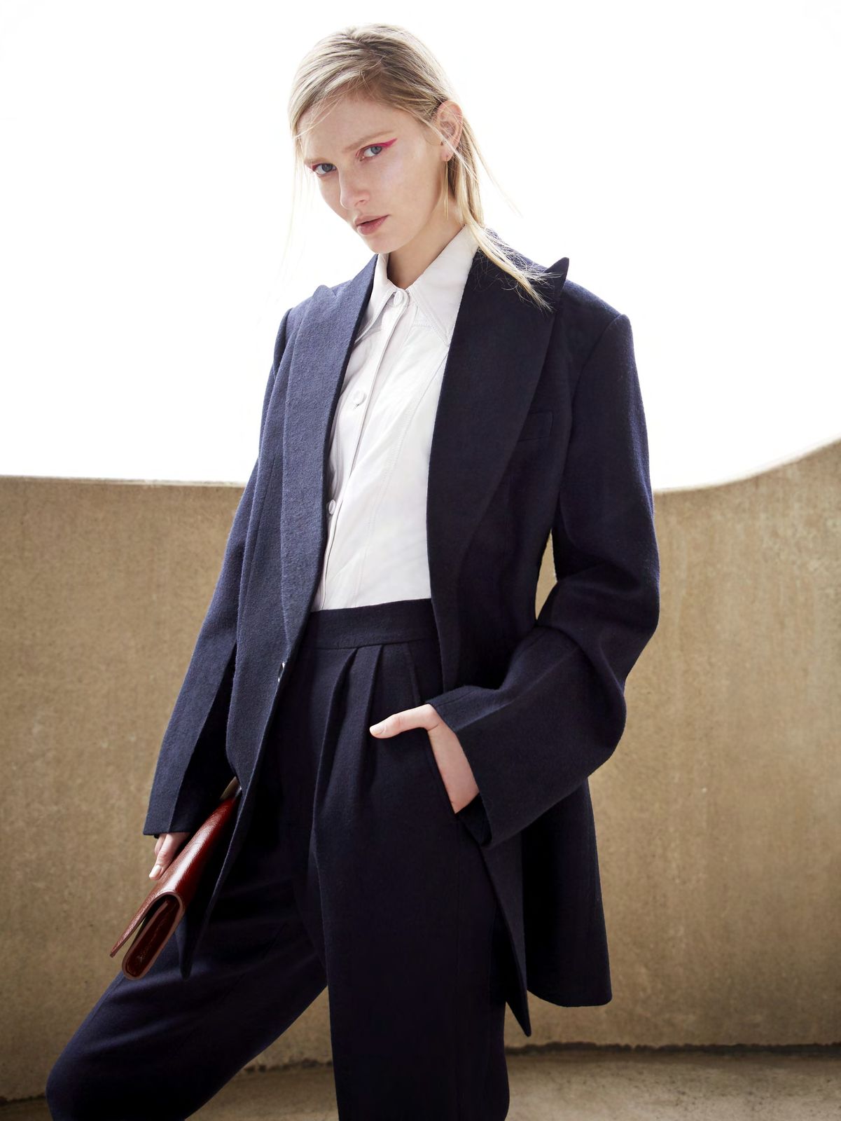Olga Cerpita — tailored suit editorial
